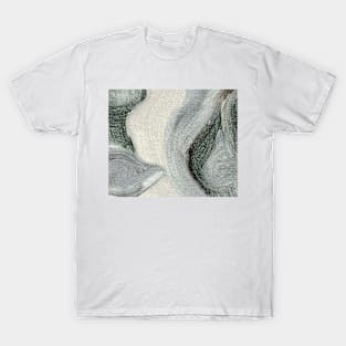 Gray Antique White Abstract Art T-Shirt